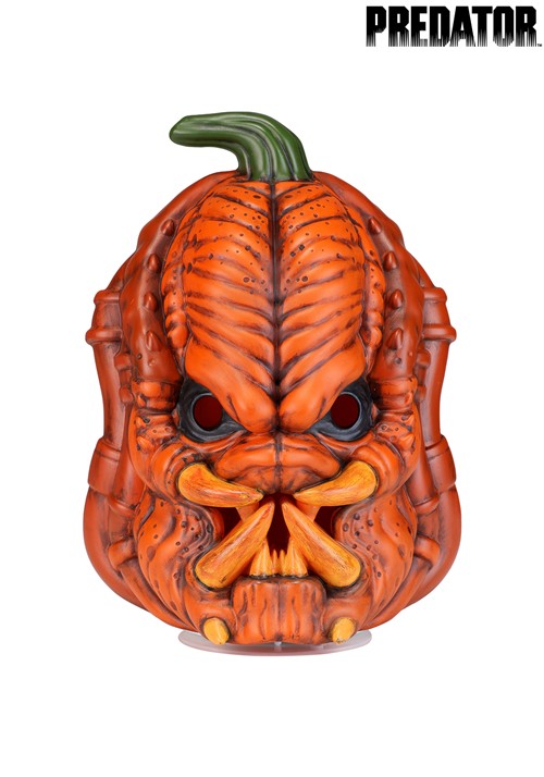 10-Inch Light Up Orange Pumpkin Predator Halloween Decoration - US 4681