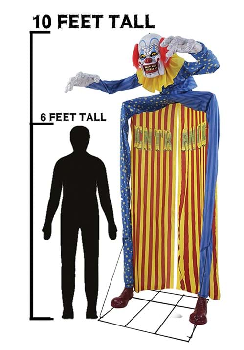 10 Foot Animated Looming Clown Archway Decoration - US 5431