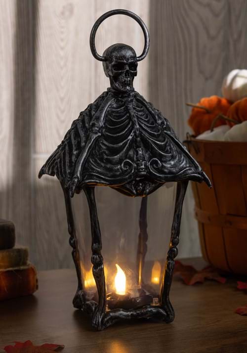 12-Inch Gothic Skeleton Lantern Decoration - US 1455
