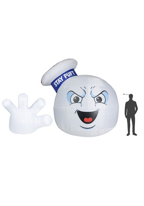 12FT Ghostbusters Inflatable Ground Breaker Stay Puft Head and Hand Decoration - US 0592