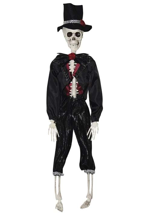 16-Inch Hanging Skeleton Groom Halloween Decoration - US 8019