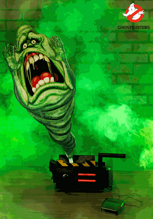 2.6FT Ghostbusters Animatronic Ghost Trap Slimer Decoration - US 3697