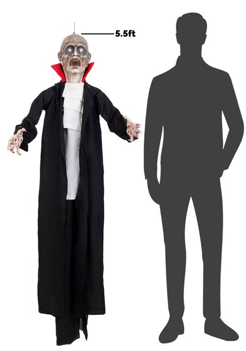 5.5FT Shaking Silas Hanging Vampire Animatronic Decoration - US 6562