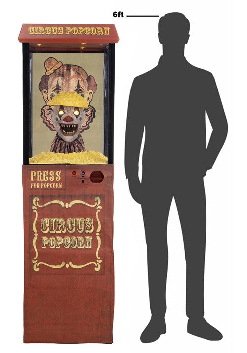 5.7FT Kernelias the Popcorn Clown Animatronic Decoration - US 4750