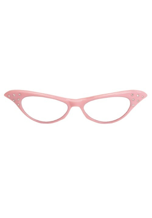Costume 50s Pink Frame Glasses - US 6169