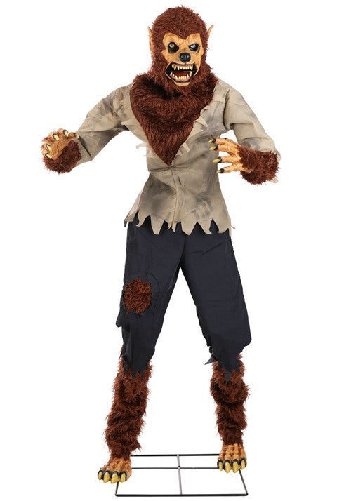 6 Foot Feral Werewolf Animatronic Seasonal Visions International Decoration - US 8727