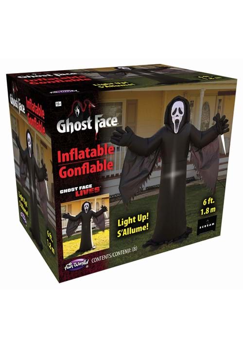 6FT Scream Ghost Face Inflatable Outdoor Decoration - US 8087