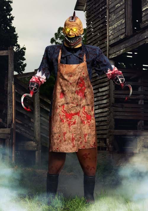 7.5FT Animated Bloody Buzzhead Butcher Halloween Decoration - US 9482