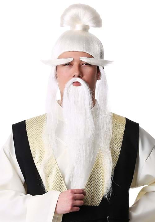 Men's Ancient Martial Arts Master Costume Wig Kit - US 0966