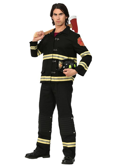 Men's Black Firefighter Uniform Costume - US 4703