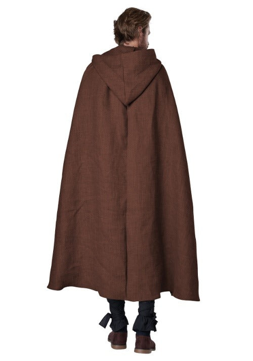 Adult Brown Hooded Cloak - US 5235