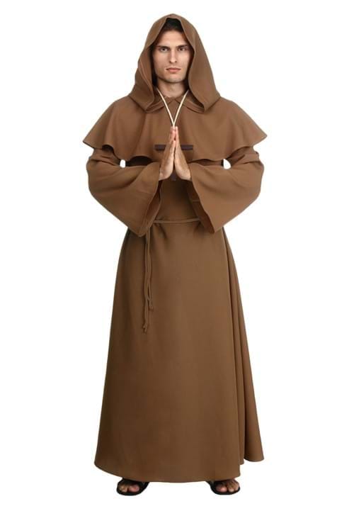 Adult Brown Monk Robe Costume - US 0154