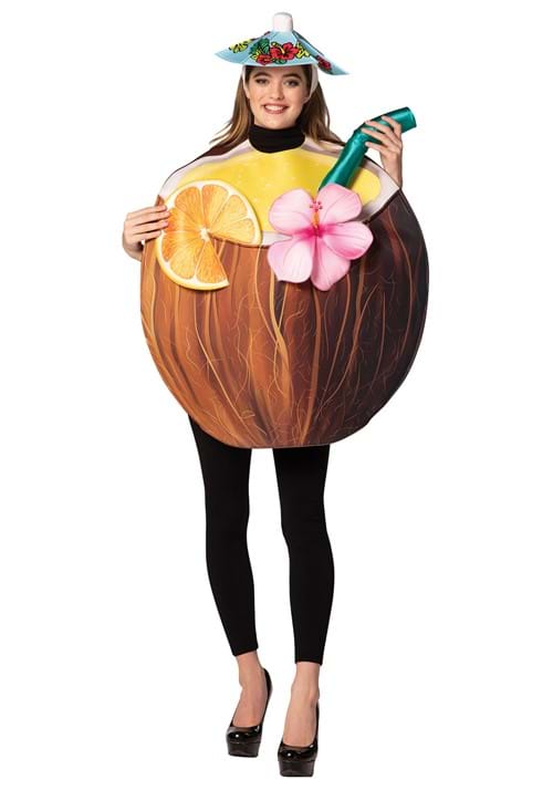 Coconut Cocktail Drink Costume for Adults - US 1693