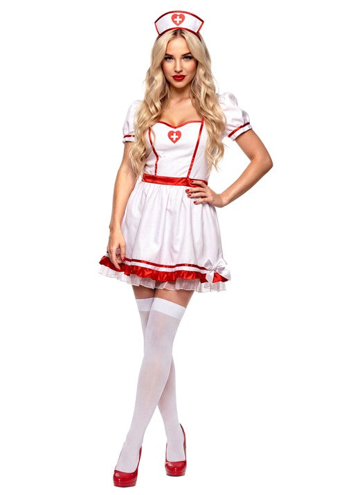 Women's Flirty Night Nurse Costume Dress - US 5833