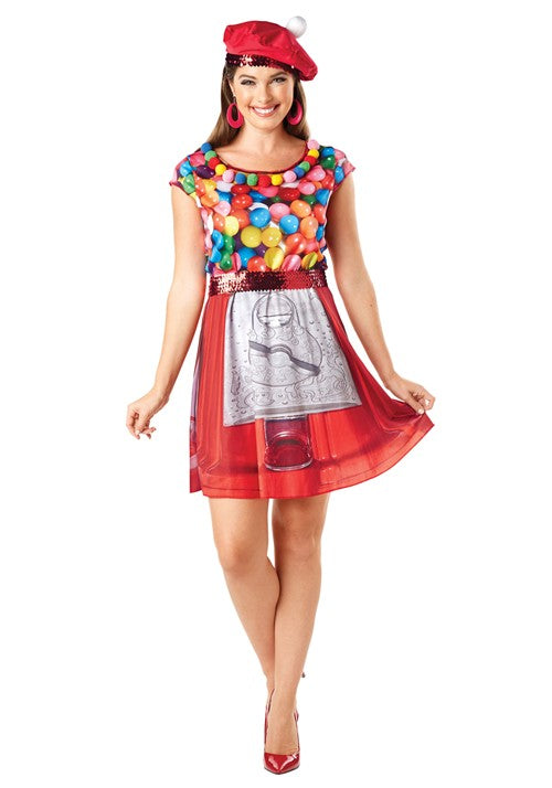 Women's Glamour Gumball Machine Costume - US 2126