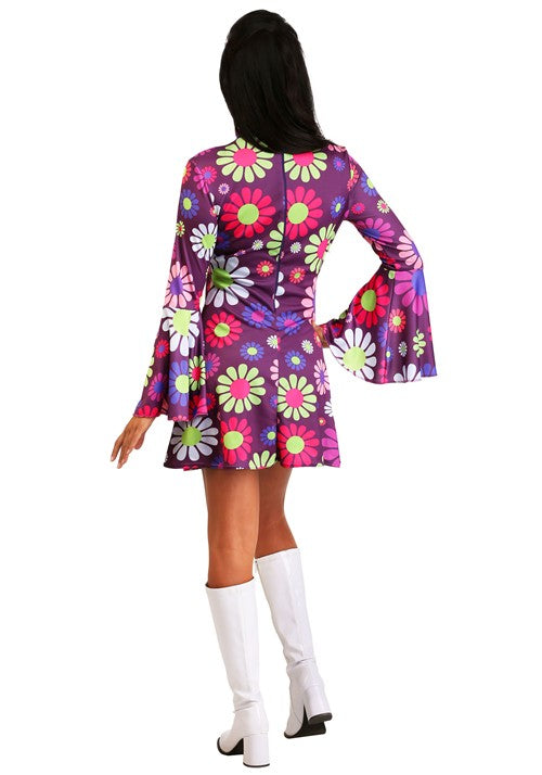 Women's Adult Groovy Flower Power Costume - US 0121