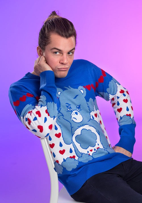 Grumpy Bear Adult Care Bears Ugly Christmas Sweater - US 9065