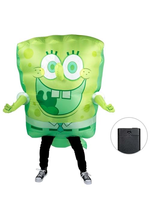 Adult Inflatable Ghost Spongebob Squarepants Costume - US 5998