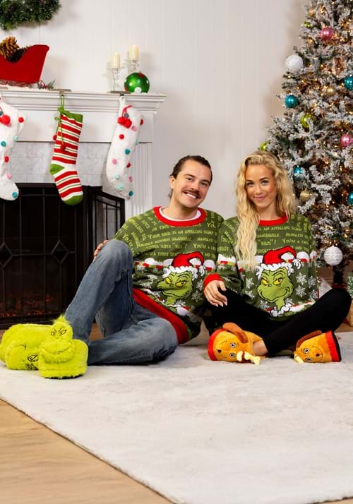 Grinch Reindeer Max 3D Adult Slippers - US 9144