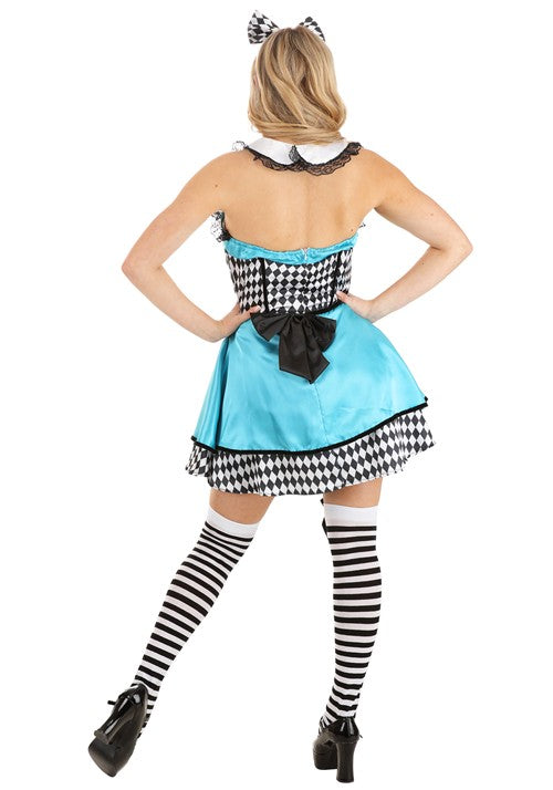 Women's Sexy Dark Alice Costume Dress - US 9419