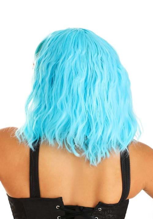 Sky Blue Wavy Wig for Women - US 9655