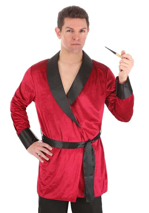 Adult Red Smoking Jacket Costume - US 0828