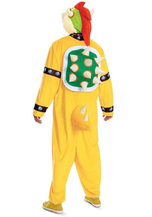 Adult Super Mario Bowser Hooded Jumpsuit Costume - US 4288