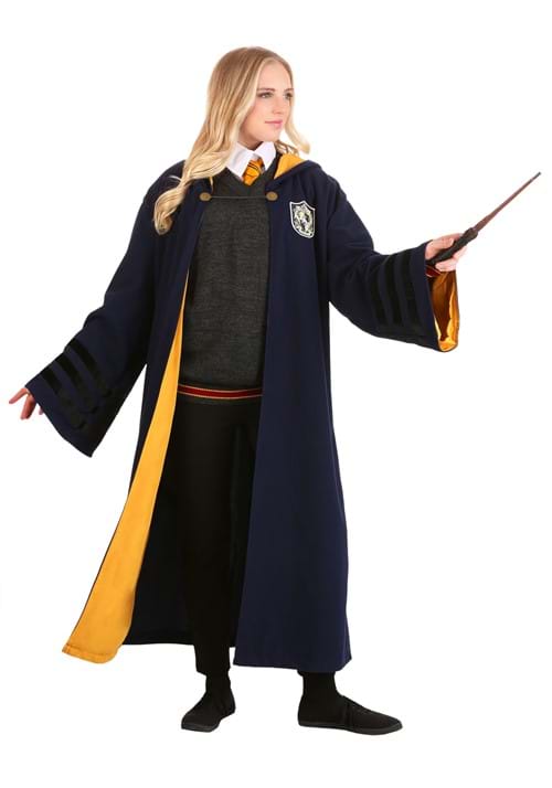 Adult Vintage Harry Potter Hogwarts Hufflepuff Costume Robe - US 0069