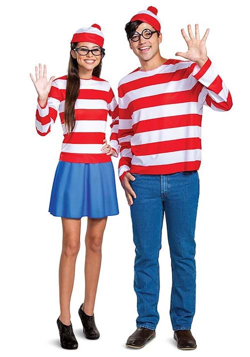 Where's Waldo Adult Striped Waldo Costume - US 7904