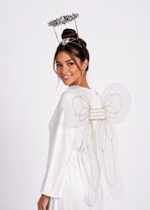 31-Inch Adult White Angel Costume Wings - US 7491