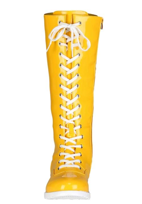 Yellow Wrestling Costume Adult Boots - US 8272