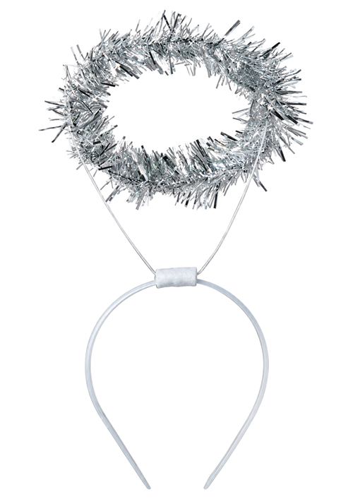 Child/Adult Angel's Silver Tinsel Halo Accessory - US 3772