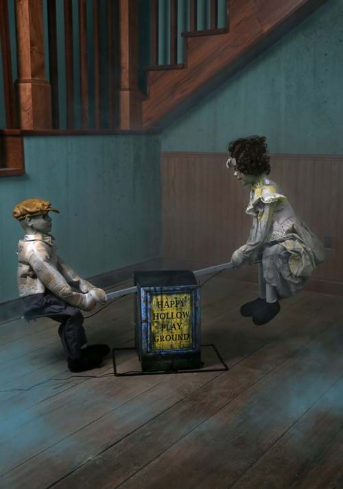 3FT Animated See Saw Dolls Playground Halloween Prop - US 8196