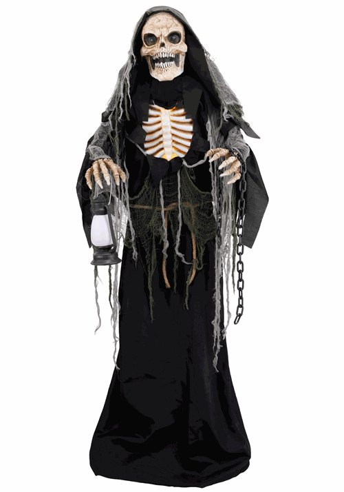 5.4FT Animated Wraithlike Reaper Halloween Decoration - Scream Saver - US 4045