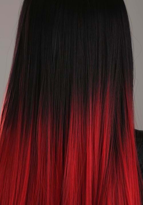 Black and Red Ombre Wig for Adults - US 8295