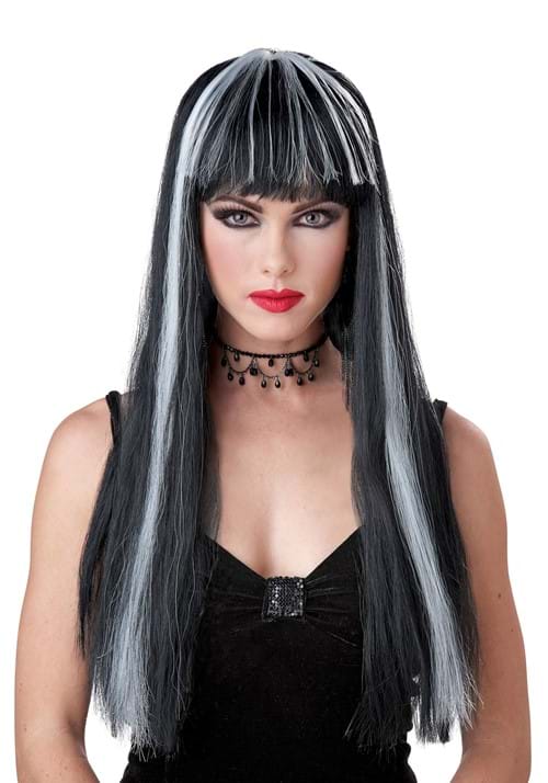 White and Black Witch Wig - US 6422