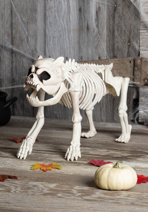 11-Inch Bones the Hungry Hound Skeleton Dog Decoration - US 6170