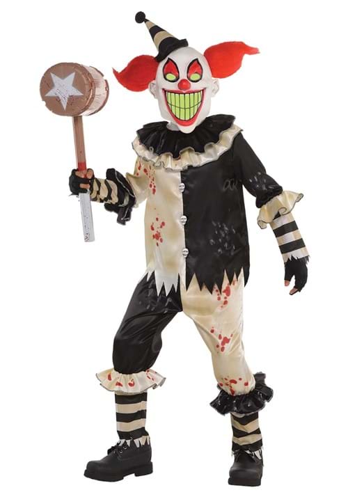 Boy's Carnival Nightmare Evil Clown Costume - US 3187
