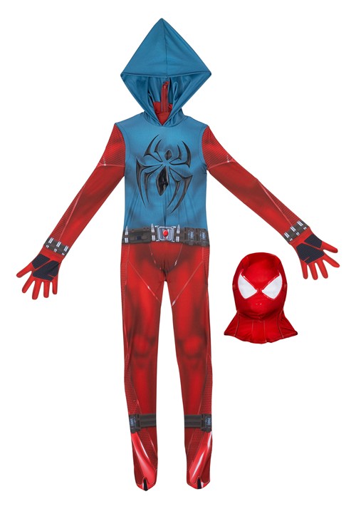 Boy's Zentai Suit Scarlet Spider Gaming Costume - US 9776