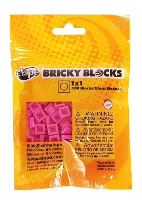 100 Pieces 1x1 Magenta Bricky Blocks - US 9603