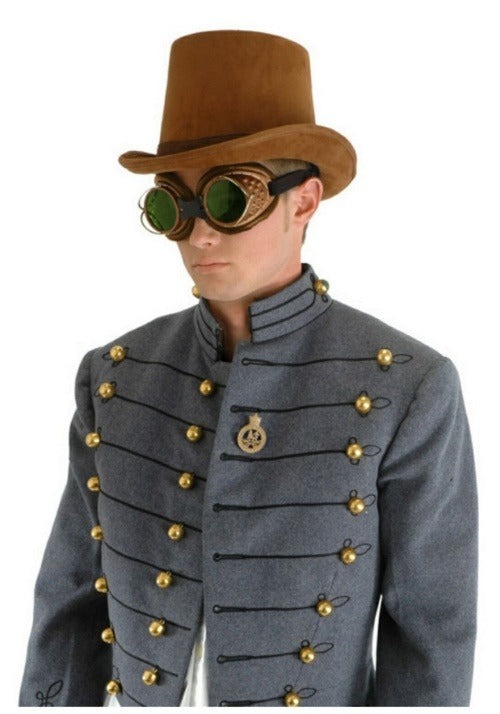 Brown Suede Coachman Costume Hat - US 4535