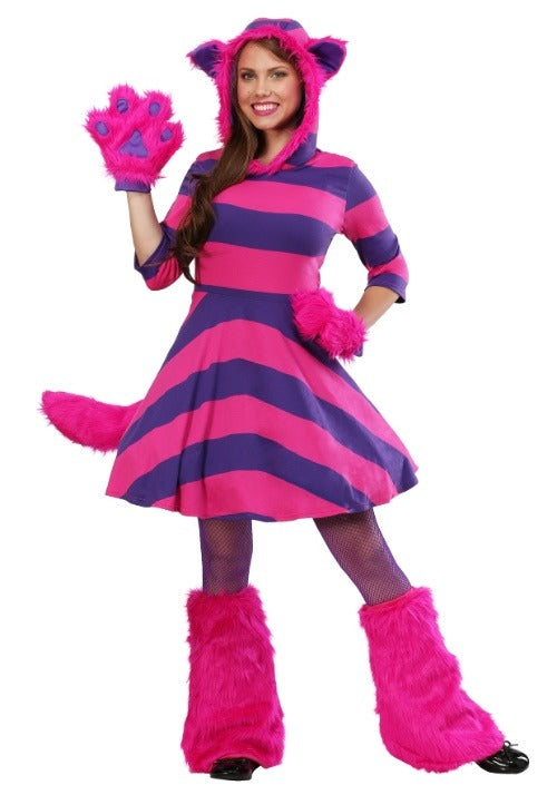 Plus Size Cheshire Cat Women's Costume Dress - US 0608