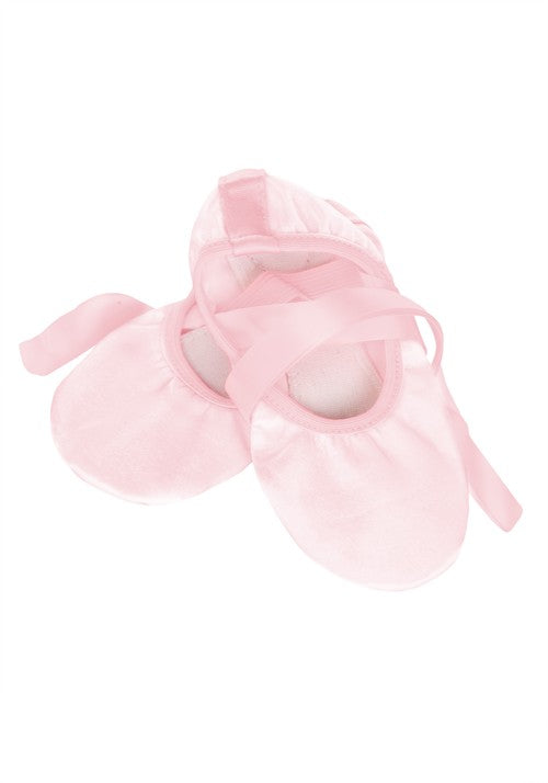 Girl's Faux Satin Costume Ballet Slipper - US 9239