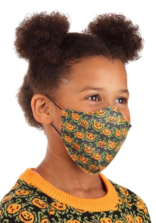 Sublimated Pumpkins Face Mask for Kids - US 4530