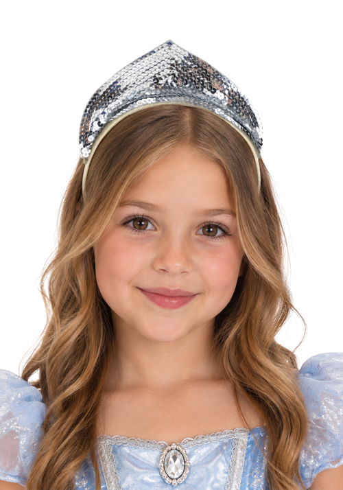 Child Silver Sequin Regal Tiara Accessory - US 9388