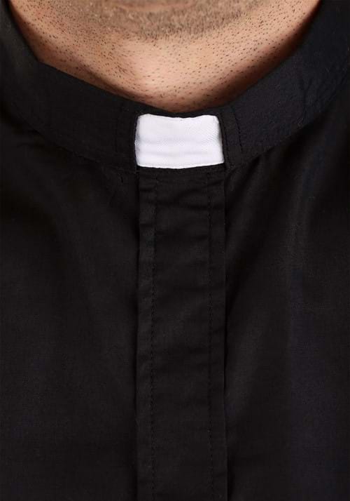 Priest Black Costume Shirt for Men - US 4837