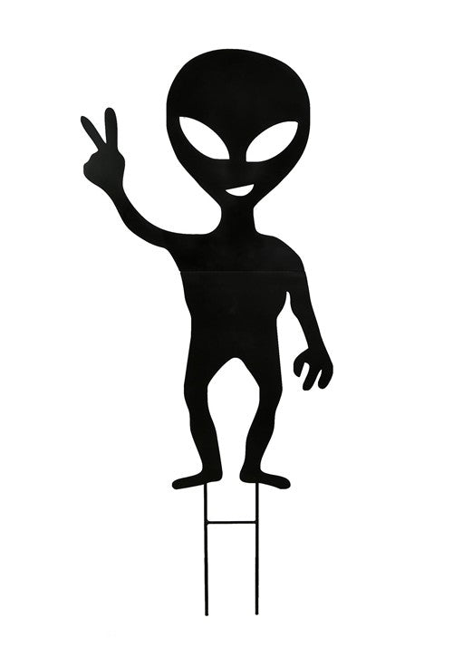 38-Inch Come in Peace Alien Lawn Decoration - US 7610