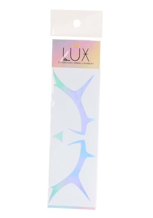 Rainbow Chrome Death Stare Holographic Face Decals - US 3692