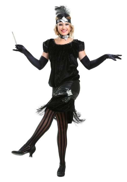 Deluxe Velvet Flapper Costume - US 3892