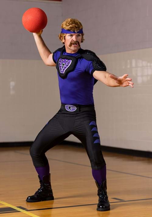 Dodgeball White Goodman Wig and Mustache Costume Kit - US 3604